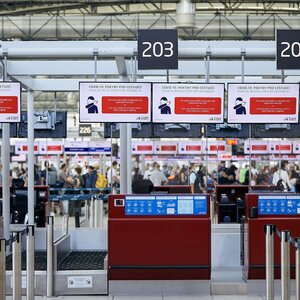 Odbavovací přepážky, Foto: Letiště Praha