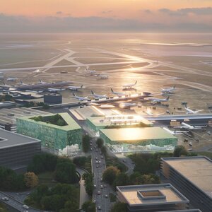 Future design of Václav Havel Airport Prague 01