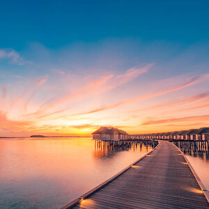 Maledivy - západ slunce