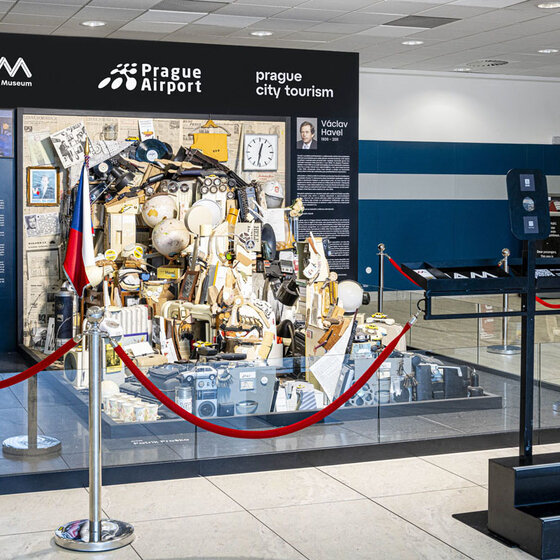 Anamorfní portrét Václava Havla